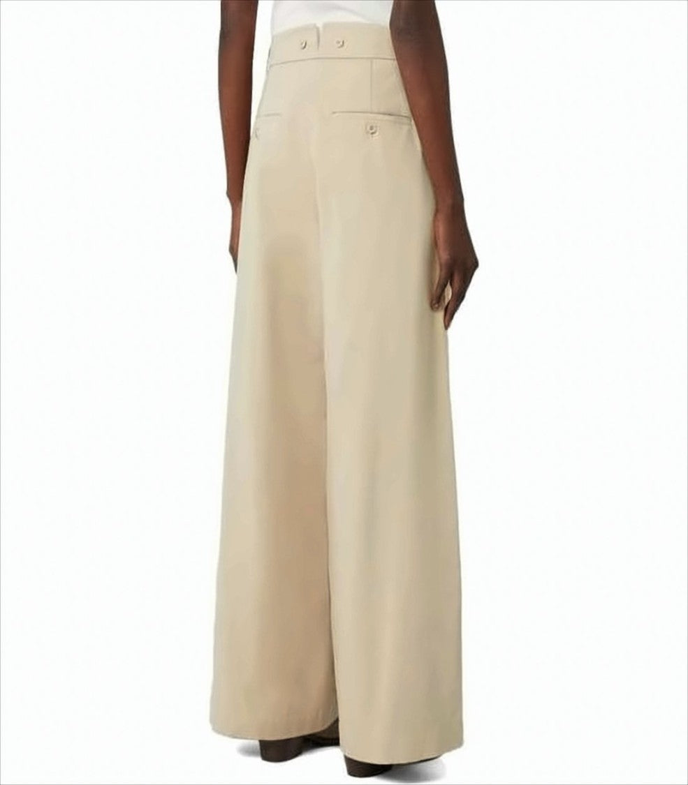 Max Mara High-Waist Straight-Leg Pants With Minimalist Design