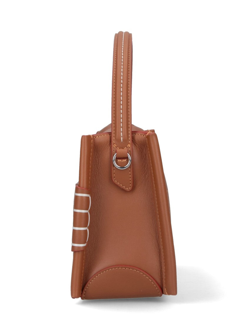 J. W. Anderson Warm Brown Loafer Smooth Leather Handbag