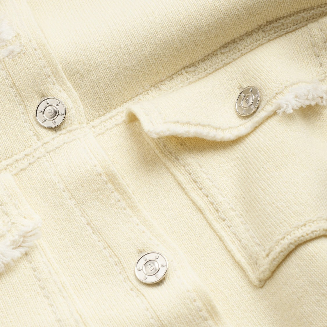 Barrie Denim Fringed Cropped Jacket
