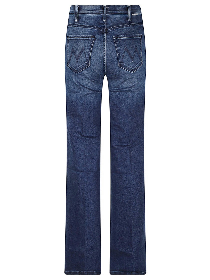 Mother The Hustler Roller Sneak Faded Straight-Leg Jeans