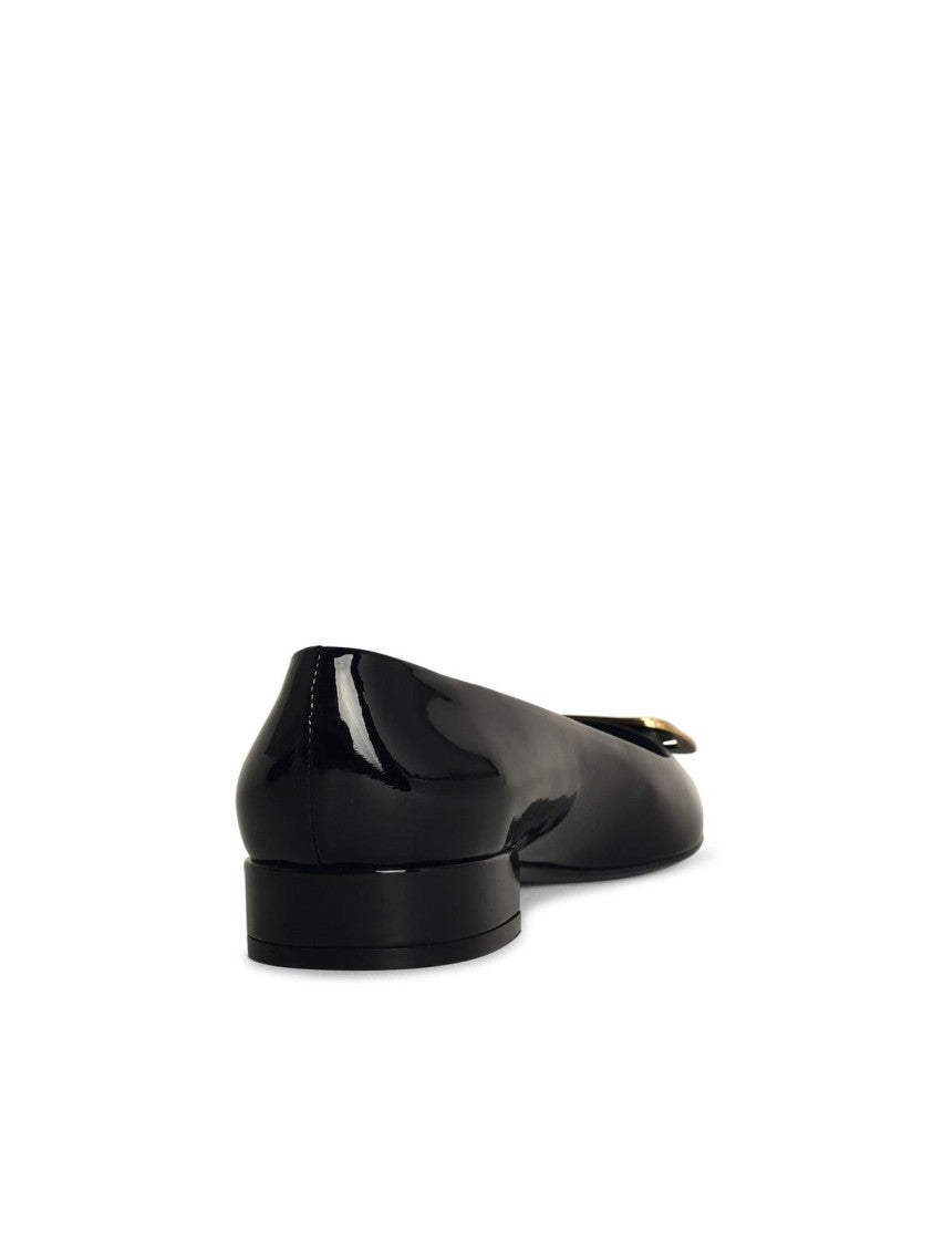 Salvatore Ferragamo Black Shiny Leather Dãƒâ©Collãƒâ¨Tãƒâ¨