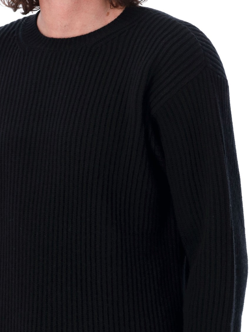 Jil Sander Black Ribbed Knit Sweater