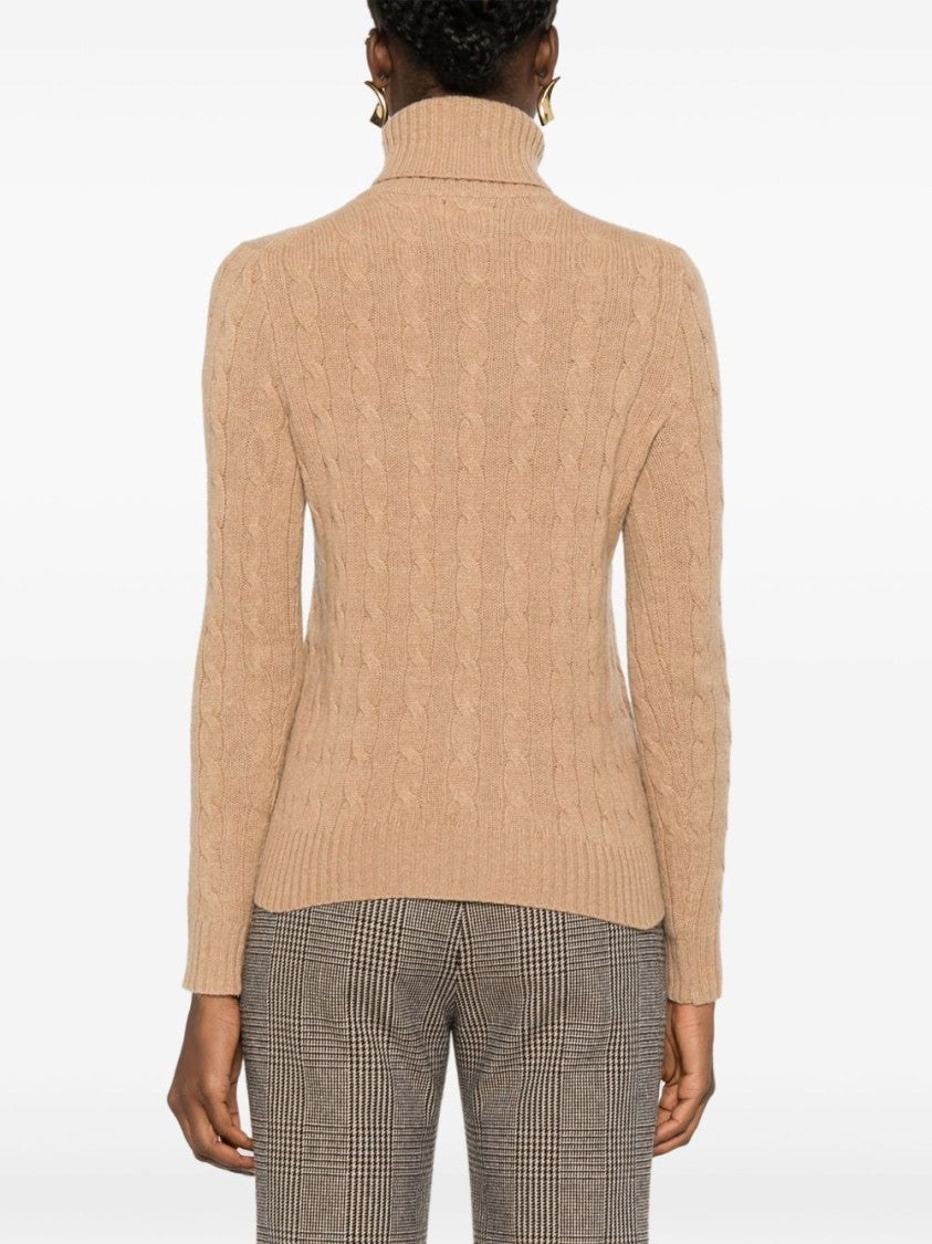 Polo Ralph Lauren Camel Cable Knit Turtleneck Sweater