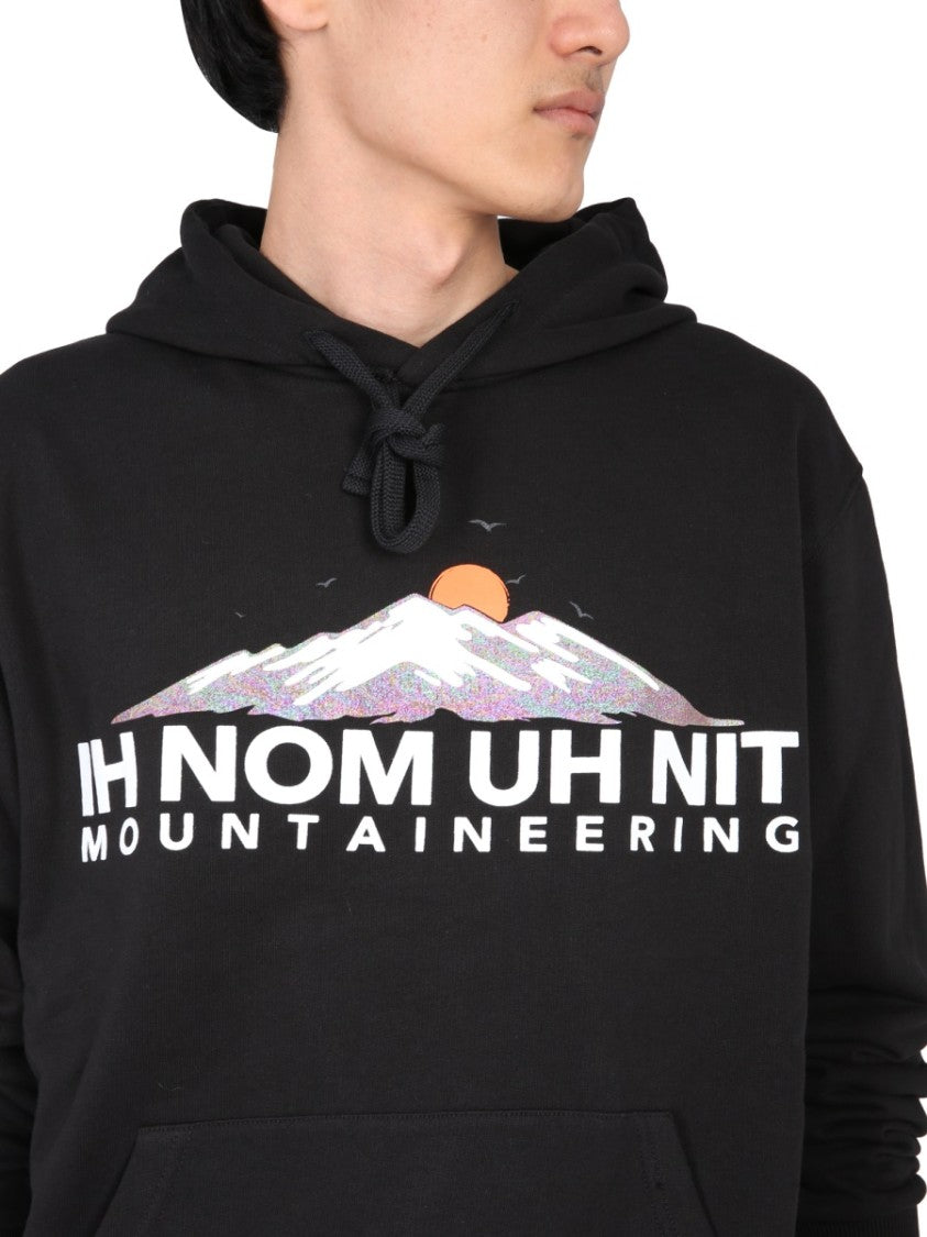 Ih Nom Uh Nit Graphic Mountain Hoodie With Drawstring