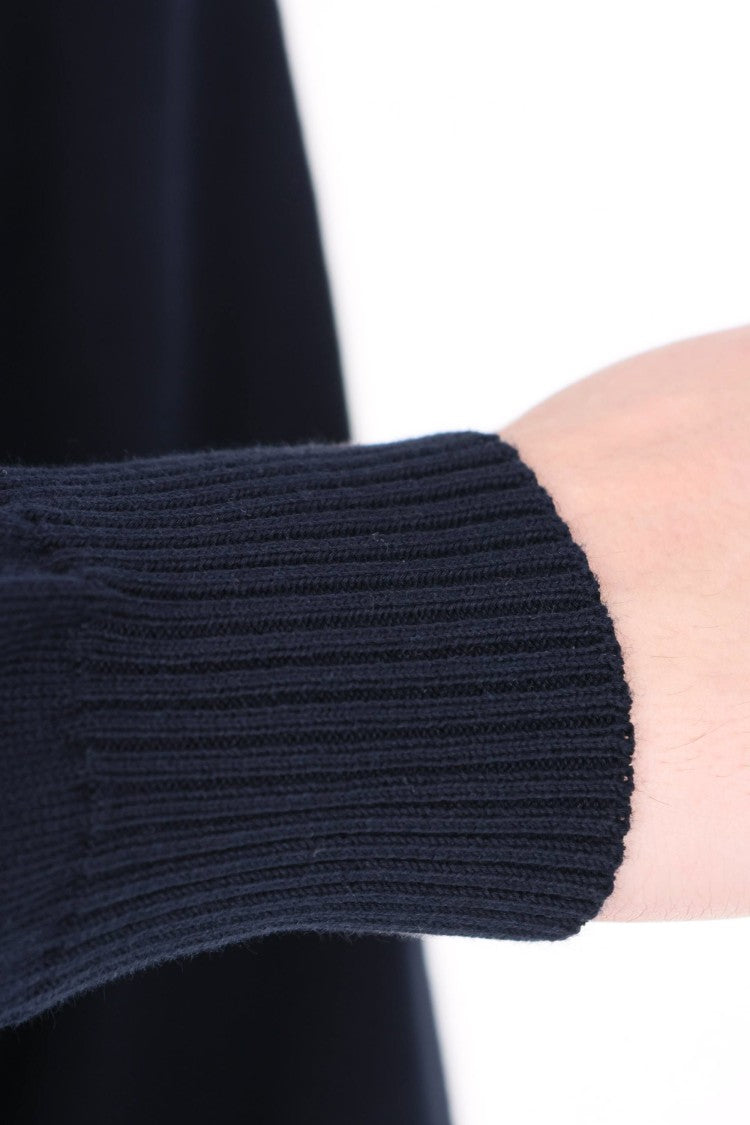Drumohr Blue Full-Zip Cotton Sweater