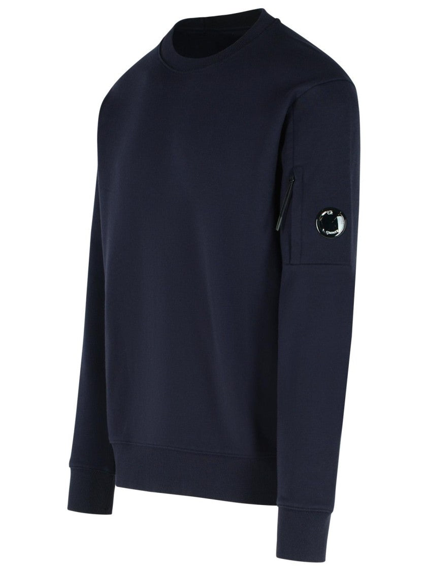 C.P. Company Raised' Blue Cotton Sweatshirt