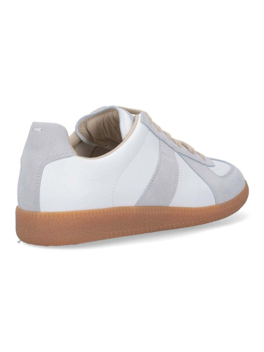 Maison Margiela "Replica" Sneakers In White Leather