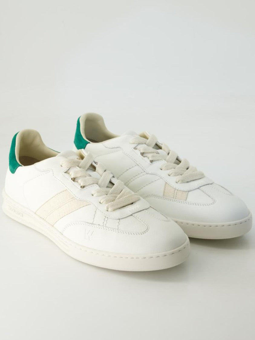 Woolrich Off-White Double U.T Calf Leather Sneakers