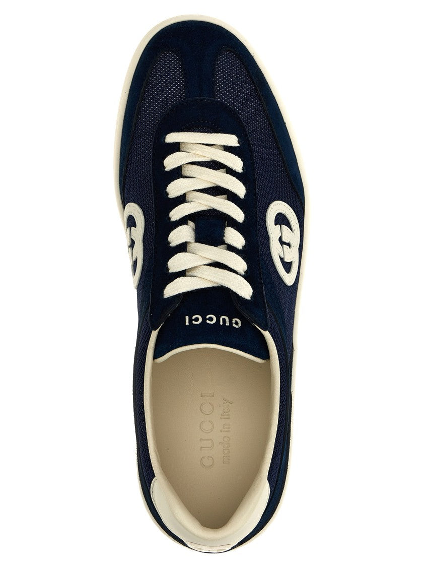 Gucci Low-Top Suede And Fabric Sneakers