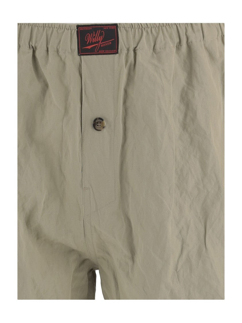 Willy Chavarria Cotton-Blend Shorts With A Crinkled Texture