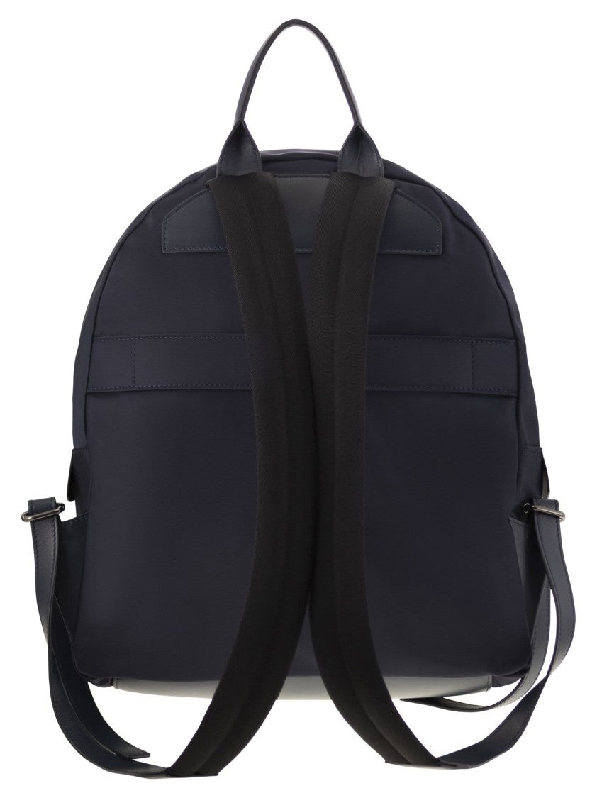 Kiton Technical Fabric Backpack With Logo