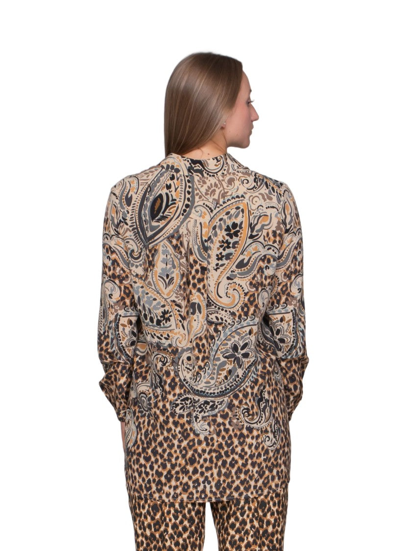 Etro Loose-Fitting Mixed Print Shirt