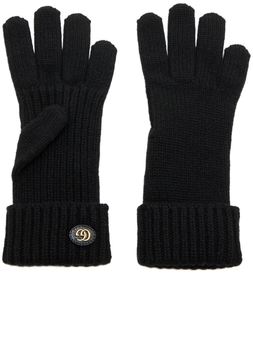 Gucci Black Viglos Knitted Gloves