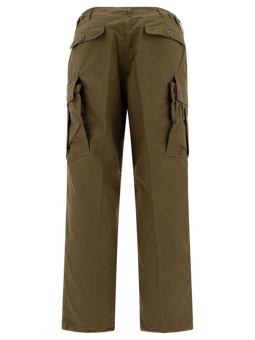Beams Plus Mid-Rise Cargo Trousers With Adjustable Drawstrings