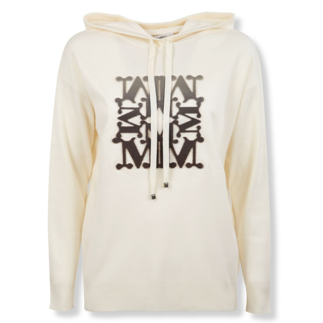 Max Mara Oversized Logo Print Hoodie With Adjustable Hood