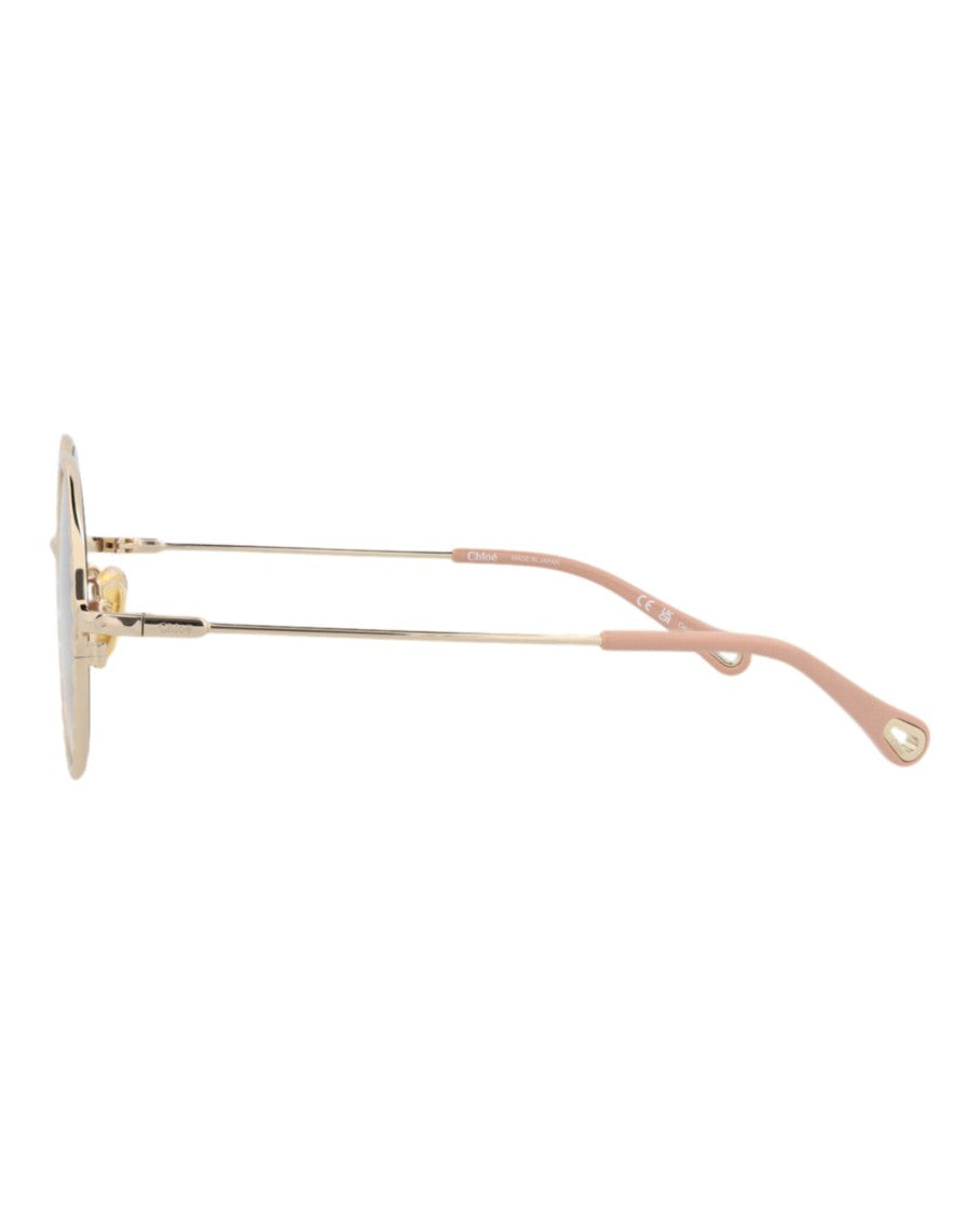 Chloé Round-Frame Metal Sunglasses