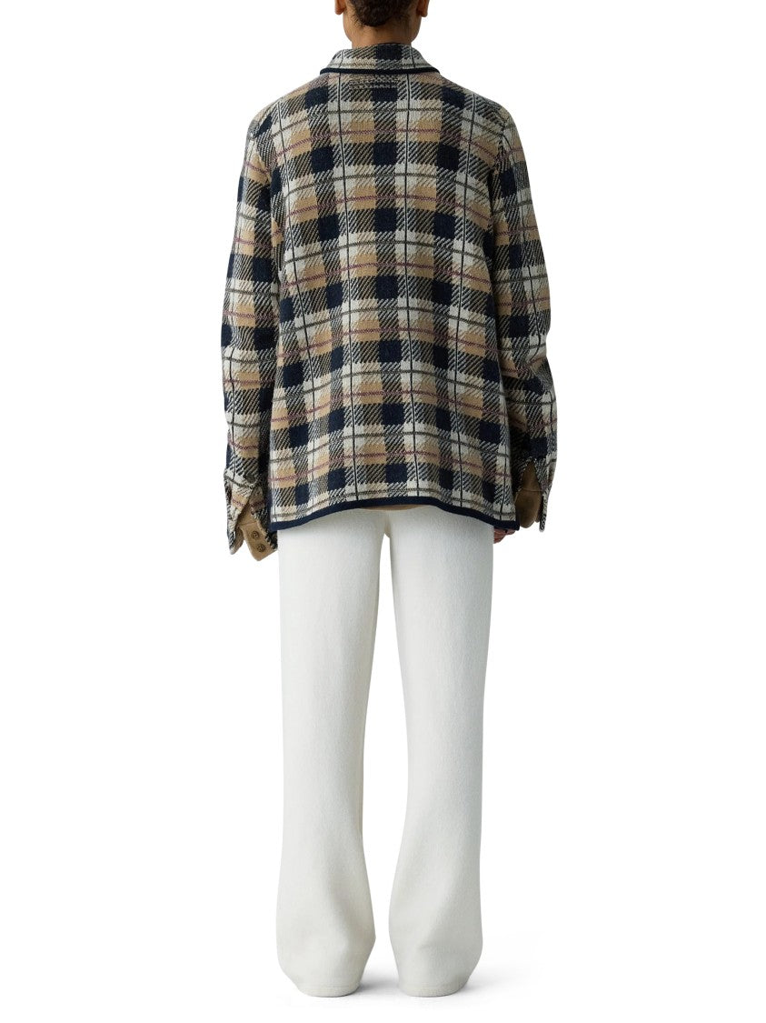 Guest In Residence Plaid Cashmere Shirt Jacket