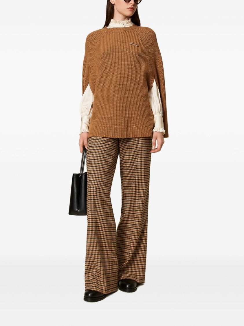 Twin-Set Tailored Beige Giacconi Coat With Comfort