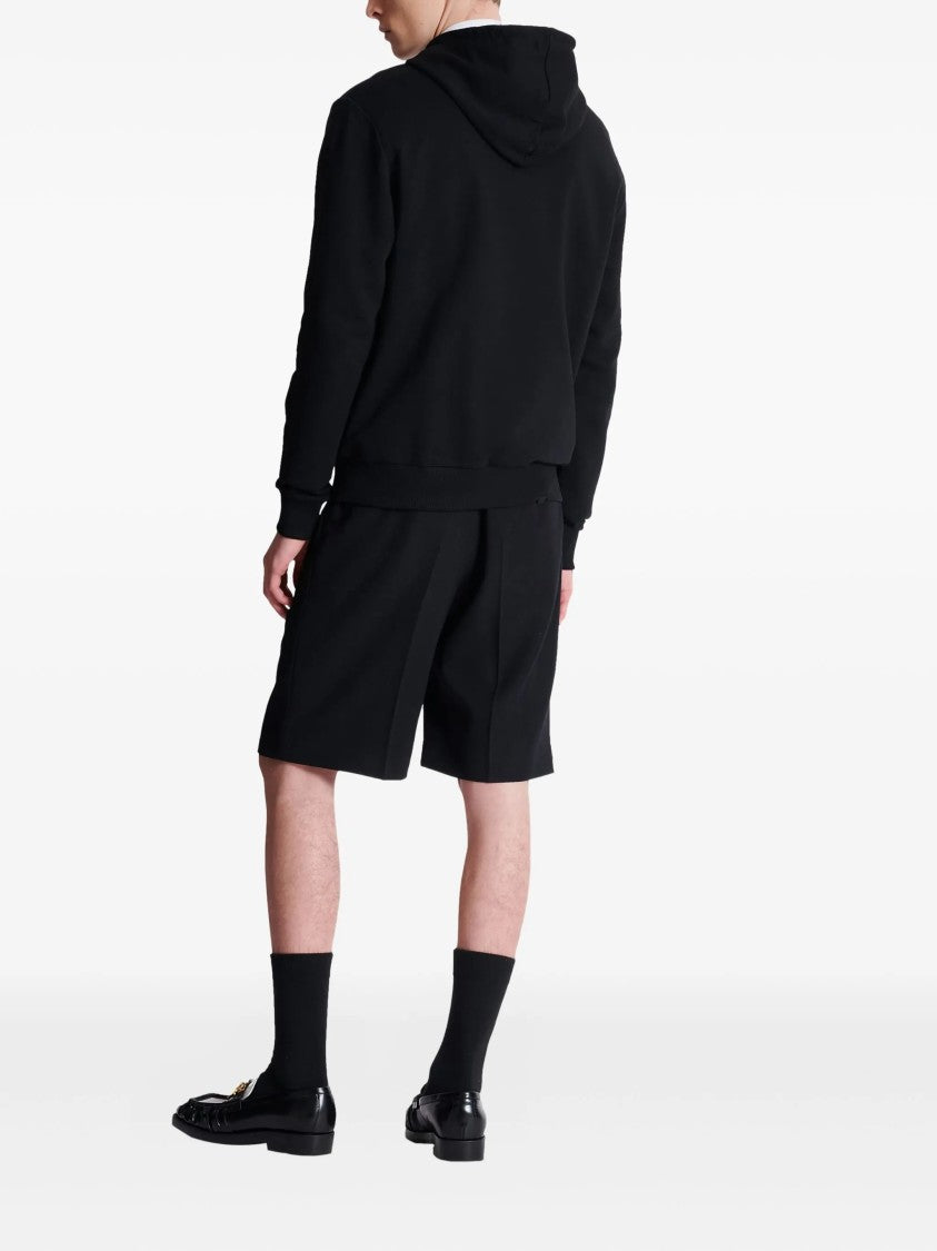 Balmain Black Classic Ls Cotton Hoodie