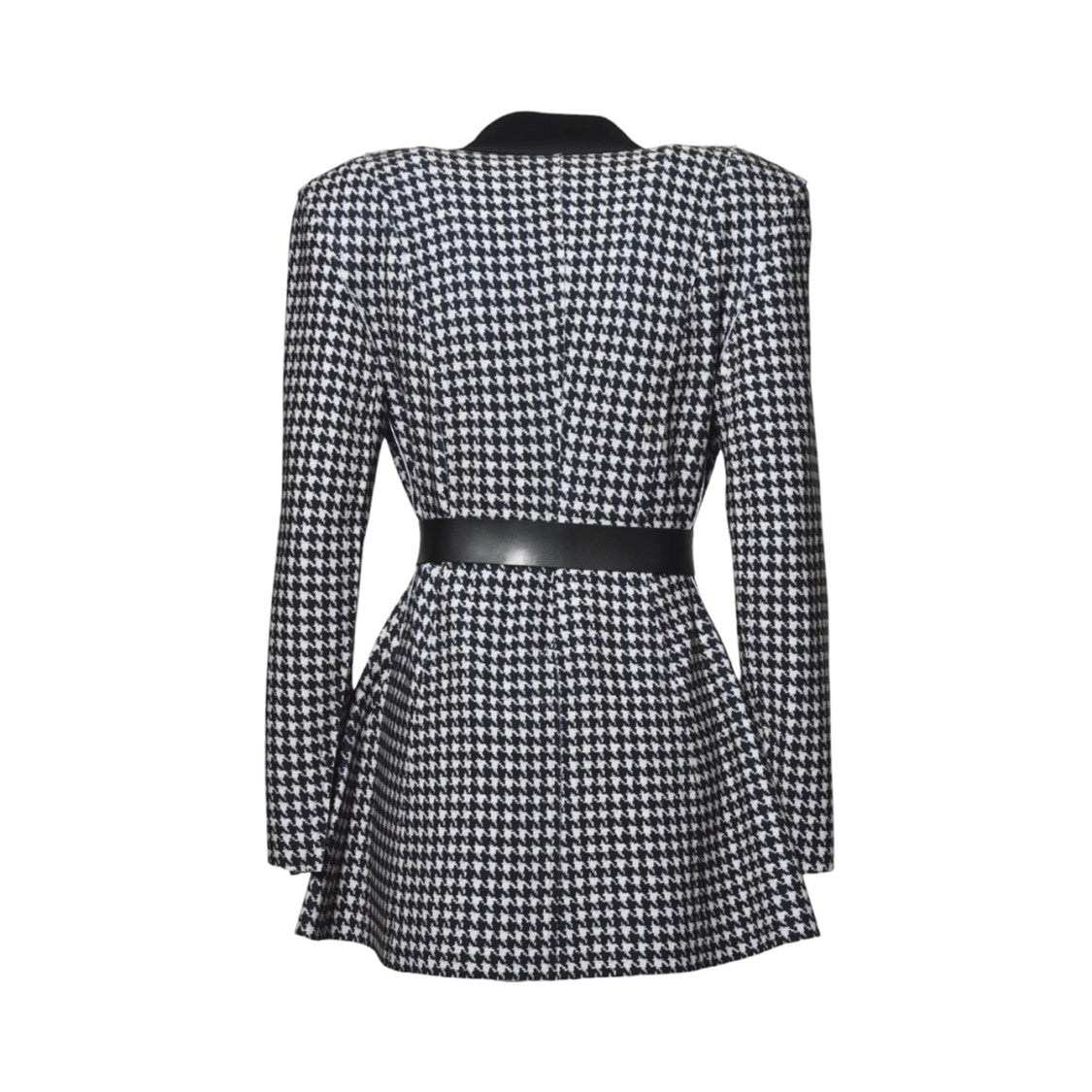 Norma Kamali Tailored Slim-Fit Blazer With Houndstooth Pattern