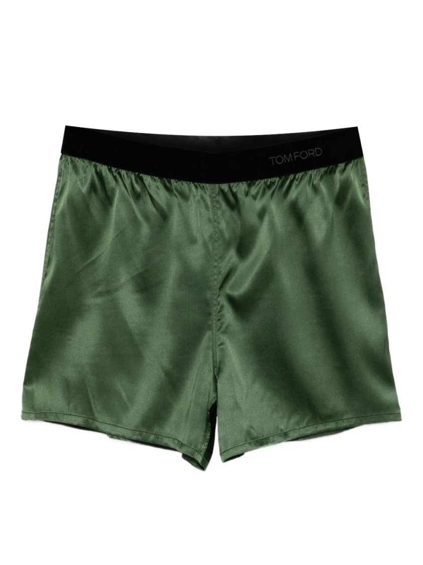 Tom Ford Dark Green Elasticated Shorts