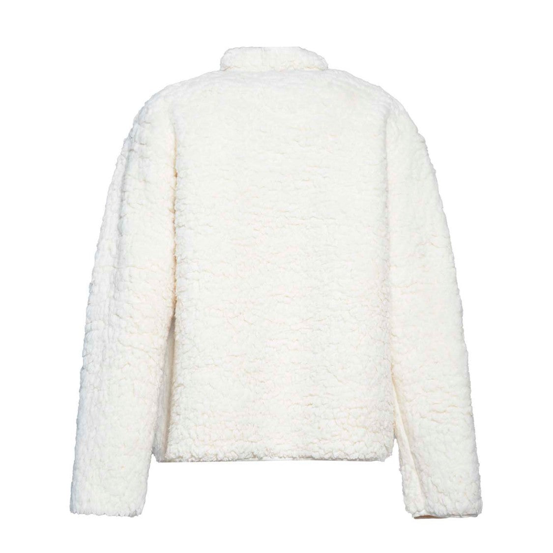 Jil Sander Natural White Cotton Fleece Jacket