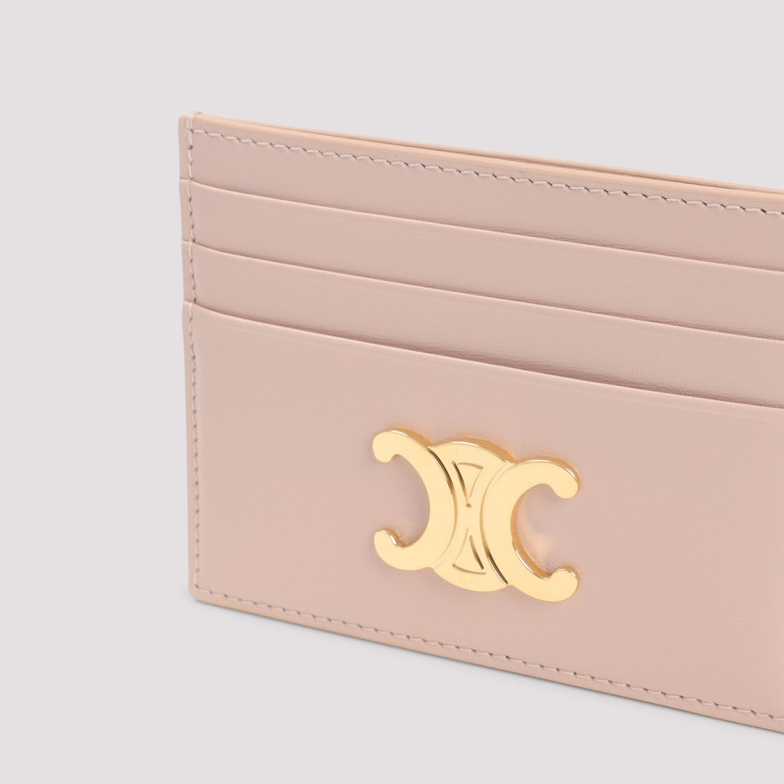 Celine Triomphe Soft Peach Calfskin Card Holder