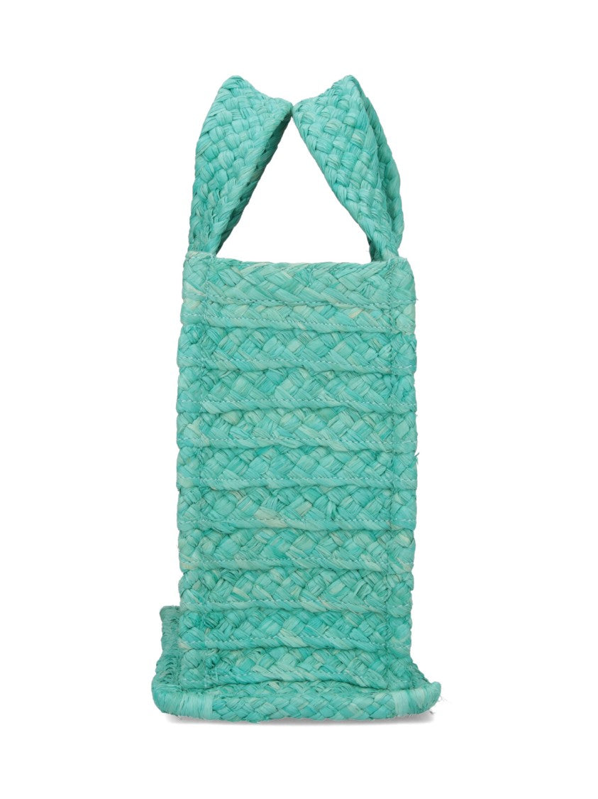 Patou “Jp” Raffia Tote Bag – Green