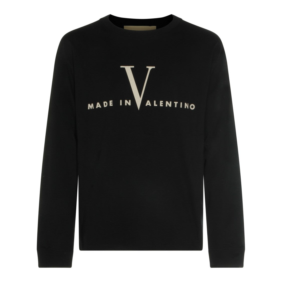 Valentino Black Cotton Long Sleeves T-Shirt