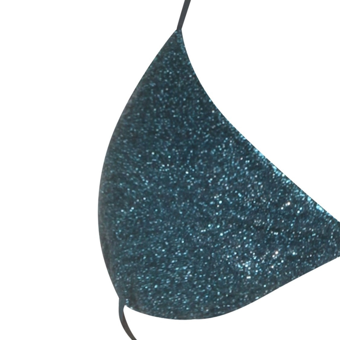 Oséree Shimmering Blue Triangle Bikini With Adjustable Straps