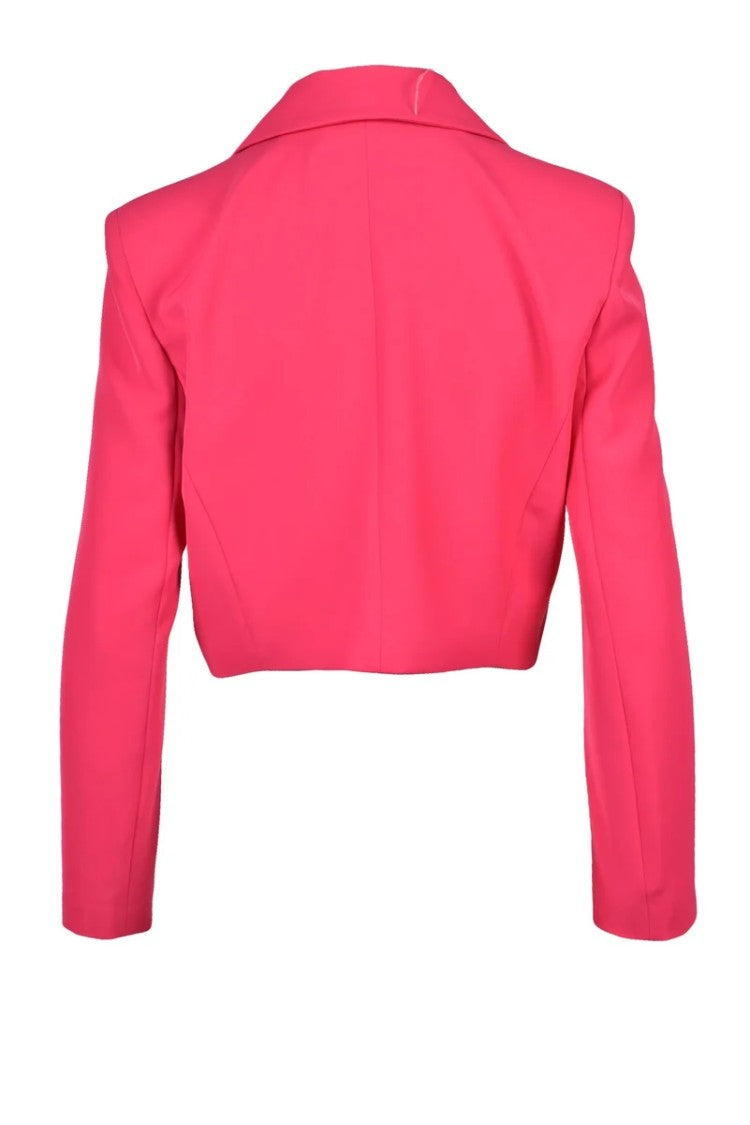 Patrizia Pepe Bolero Ostrich Feathers - Fuchsia