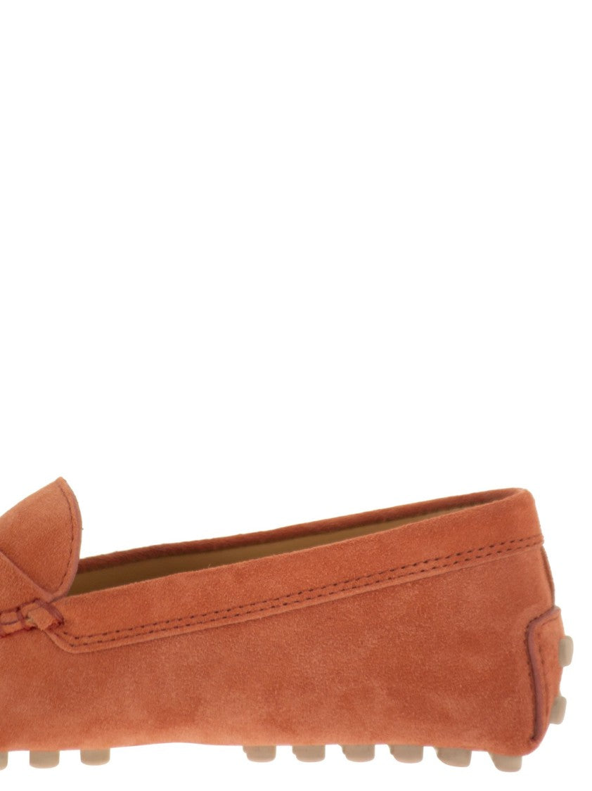 Tod's Suede Loafer With Iconic Pebbled Sole