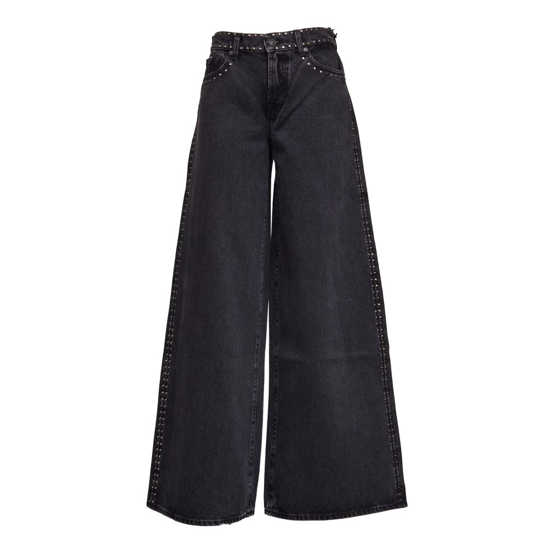7 For All Mankind Marie Wide-Leg Nightscape Jeans With Studs