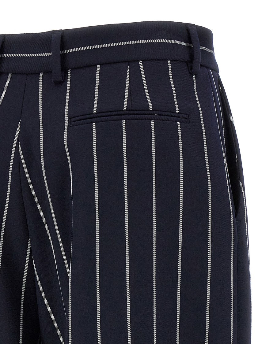 Giuseppe Di Morabito Classic Striped Viscose Blend Trousers