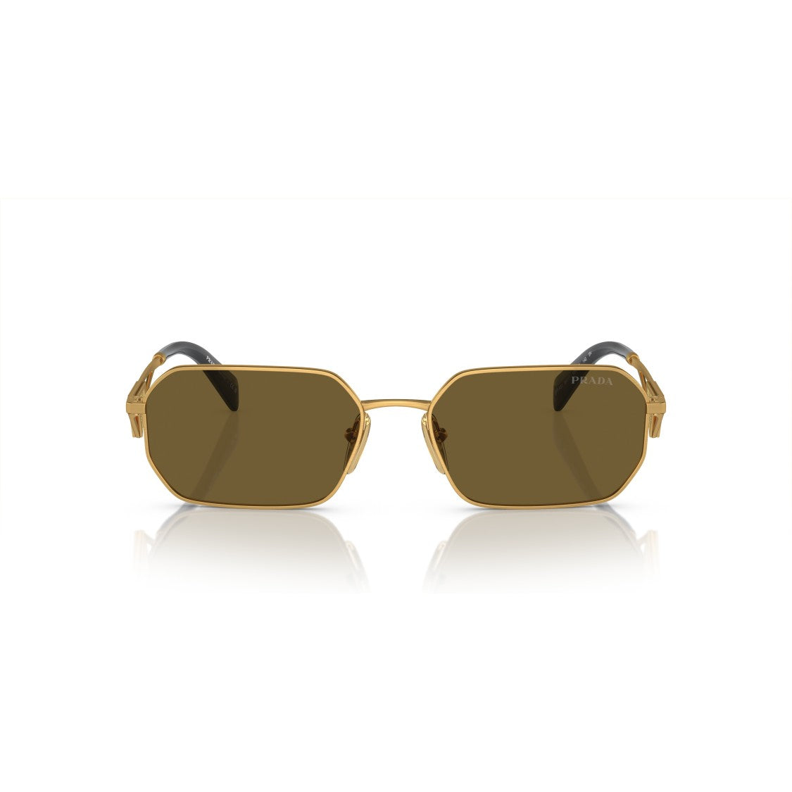 Prada 0Pr A51s Geometric Gold Metal Frame Sunglasses