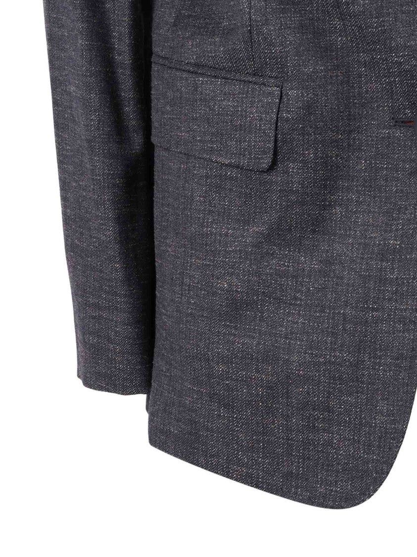 Max Mara Structured Tailored Jacket In Deep Blue Hodeida