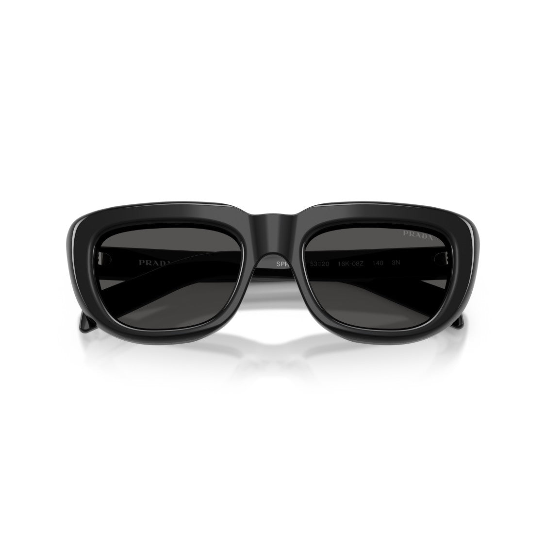 Prada 0Pr D07s Rectangular Black Acetate Sunglasses