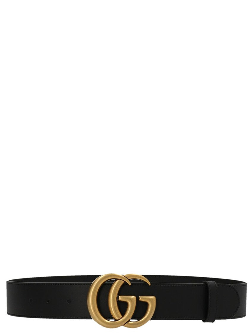 Gucci Narrow Black Leather Belt