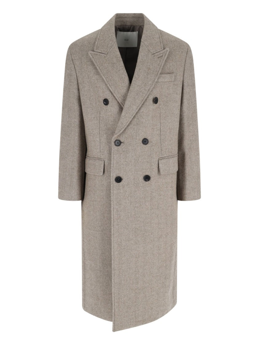 Dunst Double-Breasted Wool Coat – Beige