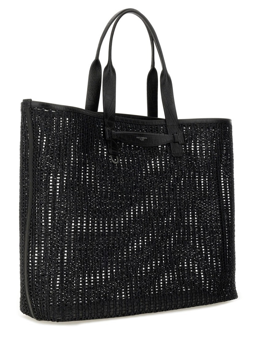Dolce & Gabbana Woven Mesh Shopping Bag