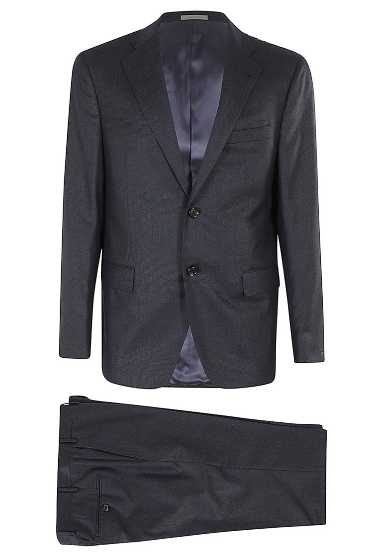 Corneliani Pied De Poule Wool Suit With Tailored Fit