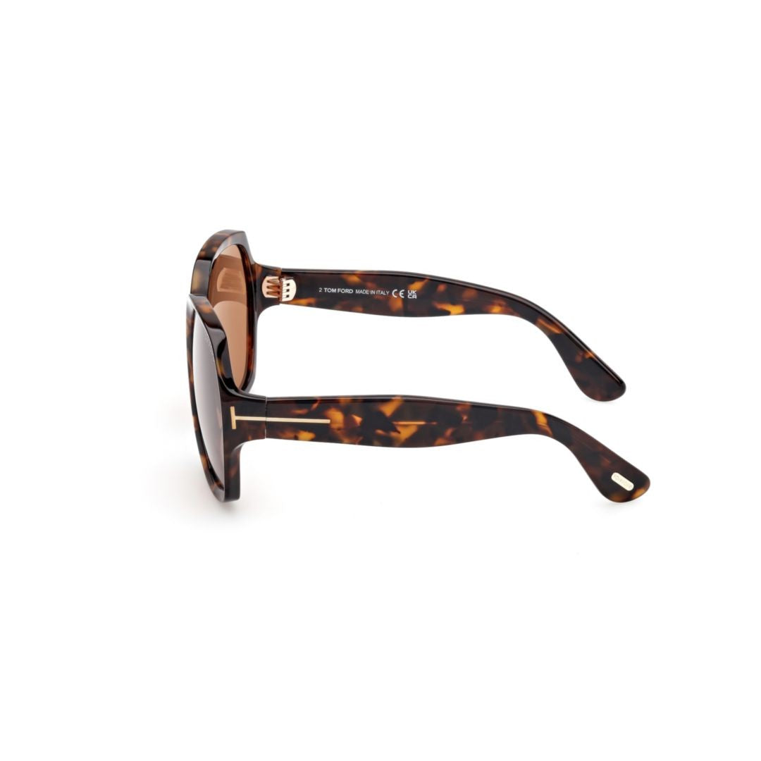 Tom Ford Ft1221 Oversized Square Frame Tortoiseshell Sunglasses
