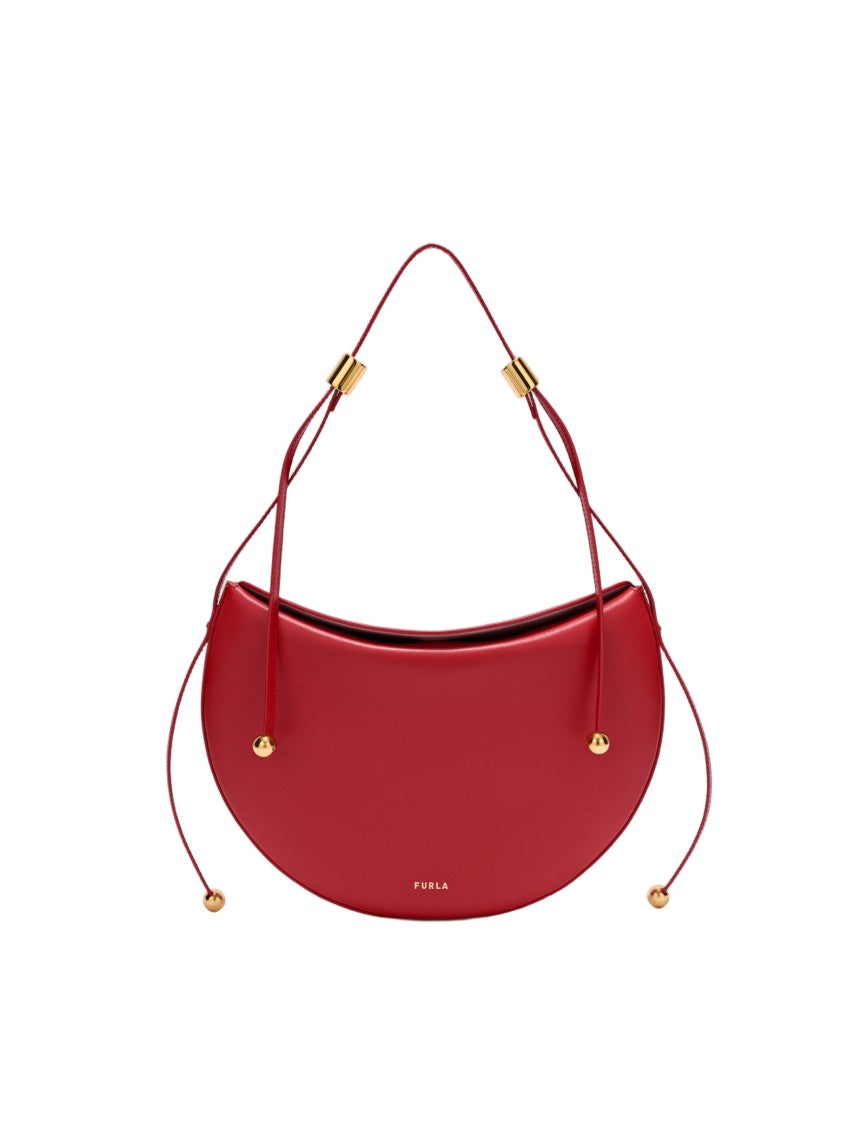 Furla Moonstone S Leather Shoulder Bag, Red