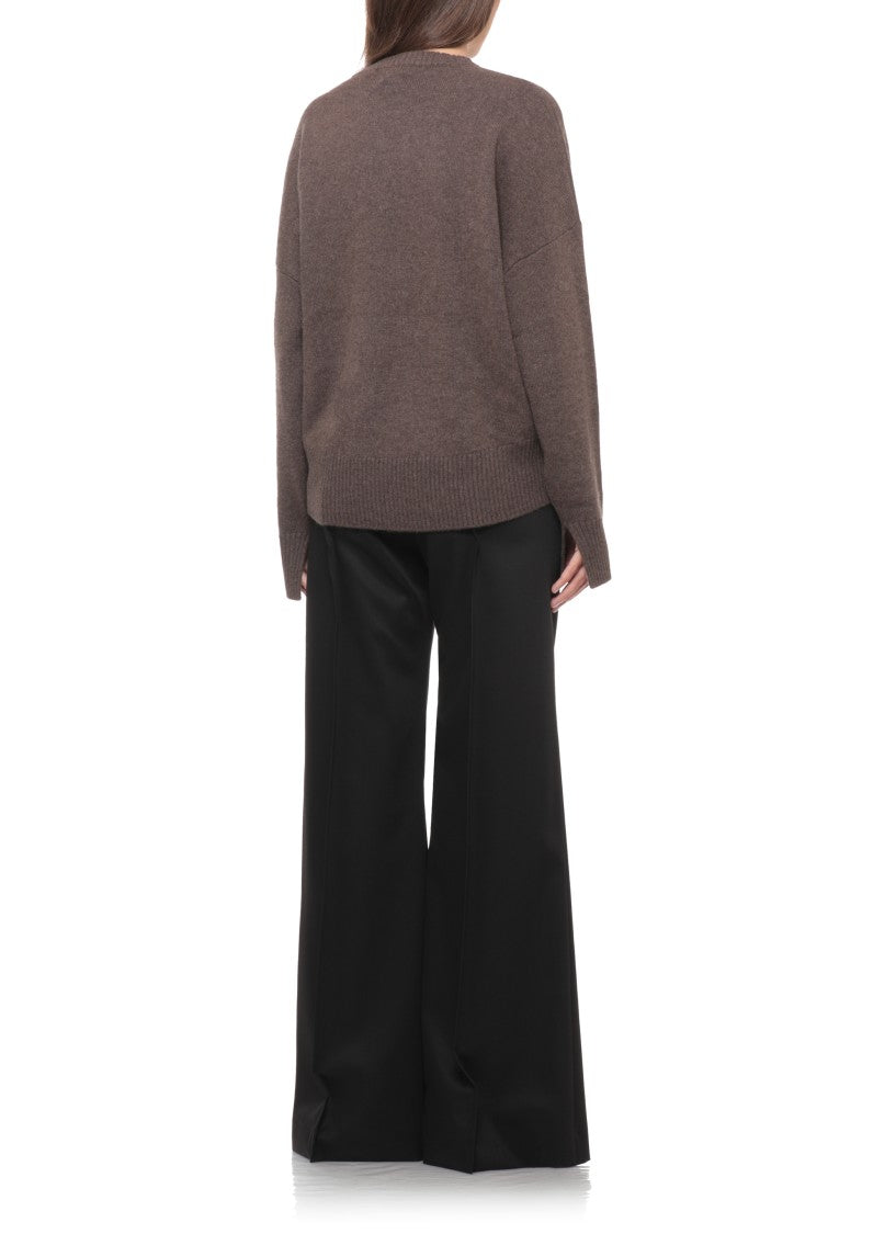 Loulou De Saison Brown Relaxed Fit Ribbed Cashmere Sweater