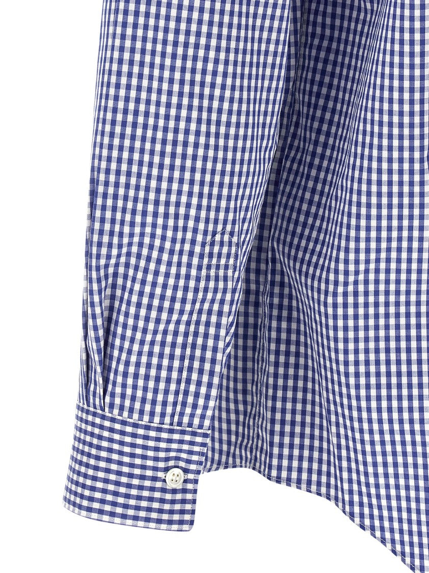 Comme Des Garçons Vichy Check Cotton Poplin Shirt With Mother-Of-Pearl Buttons