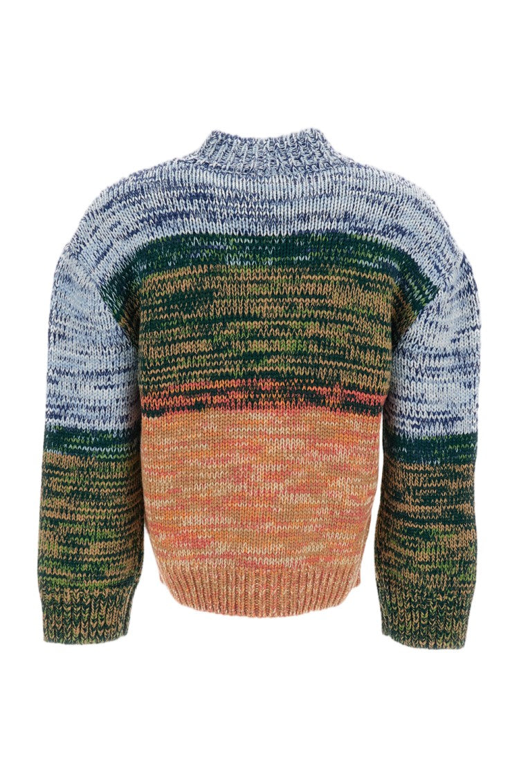Stella Mccartney Jacquard Design Wool Sweater With Alpaca Motif