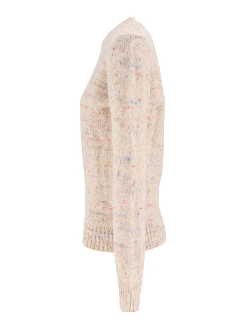 K-Way Valery Multicolor Speckled Buttoned Yarn Sweater