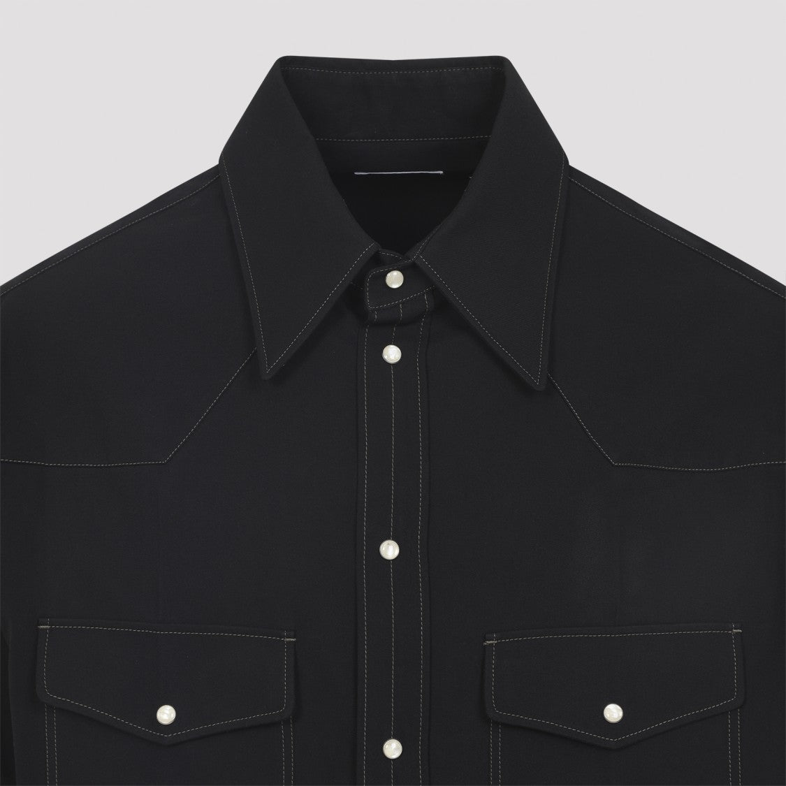 Lemaire Black Cotton Western Shirt