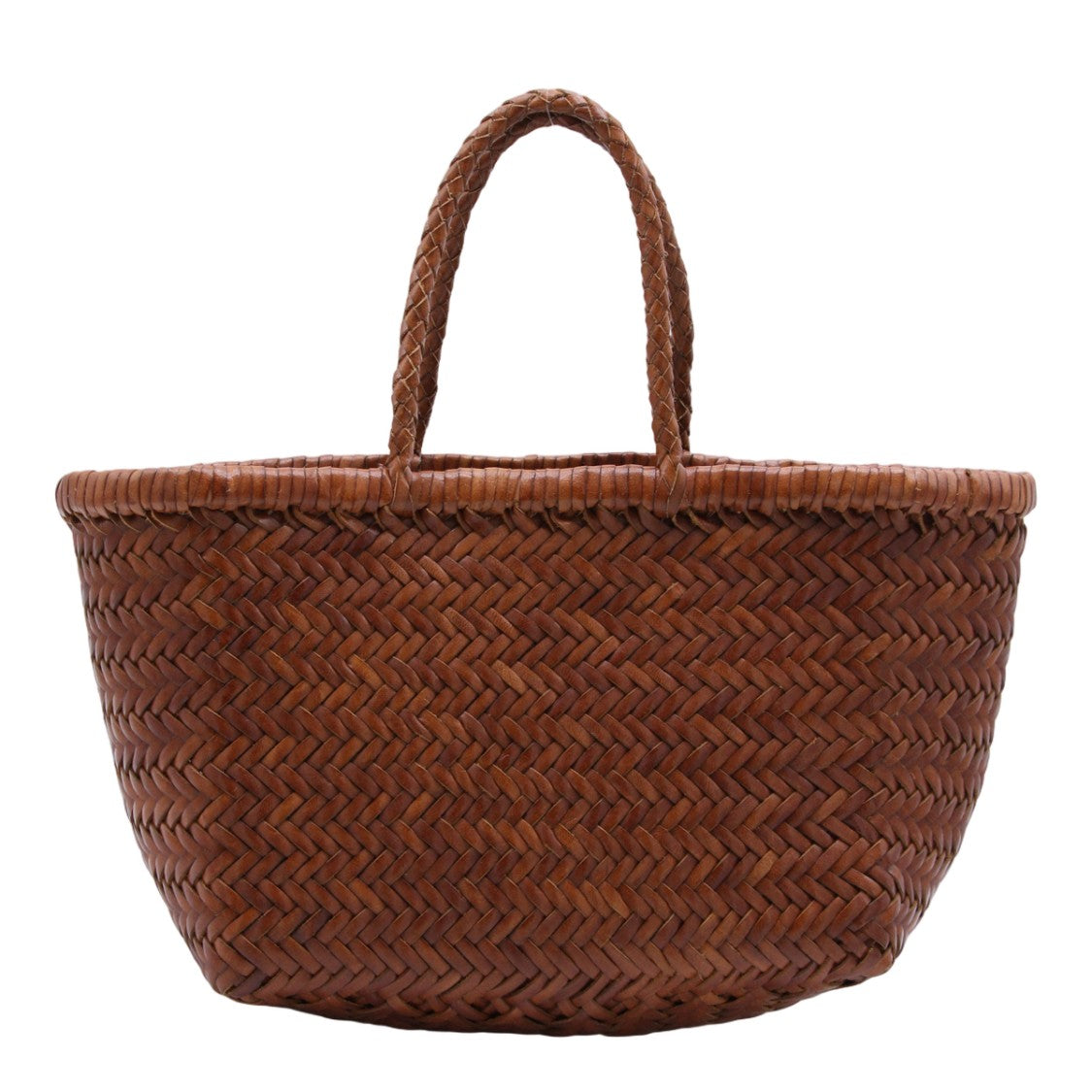 Dragon Diffusion Structured Brown Handbag With Smooth Finish