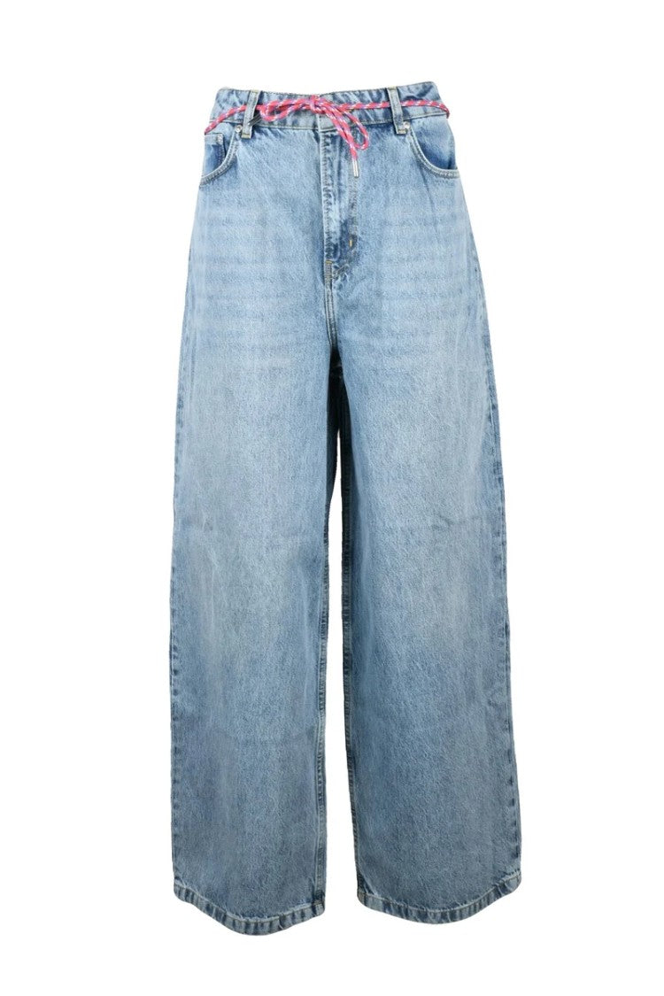 Mo5ch1no Jeans Wide Leg Baggy - Denim